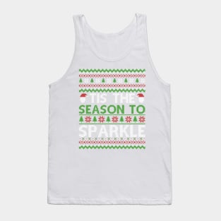 Tis The Season To Sparkle Ugly Christmas Tank Top